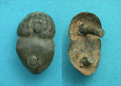 Avar, Belt or Strap Mount, Acorn, ca. 8th Cent AD